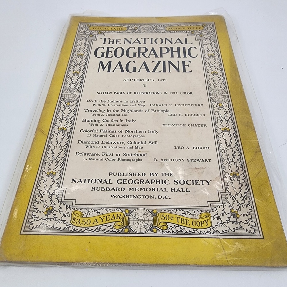 National Geographic Magazine September 1935 No Insert